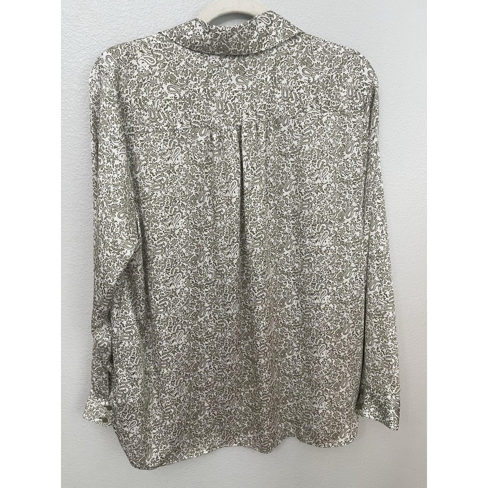 I.N.C International Concepts Paisley Button Up Blouse Top Womans Size L - Picture 7 of 8